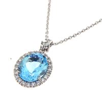 Collana Gazzola Donna Contorno in Oro bianco Acquamarina 2.14 Ct GC812AC10X80V - GC812AC10X80V